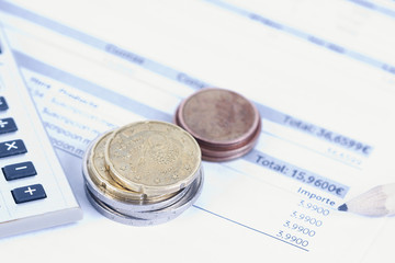 facturas en la oficina