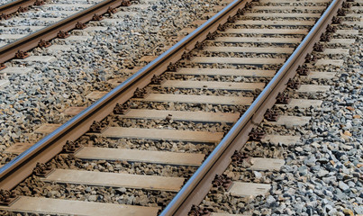 Naklejka premium railways close up