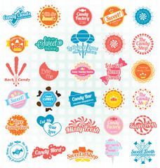 Vector Set: Candy and Sweets Labels