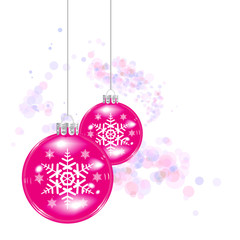 Christmas ball on abstract lights background