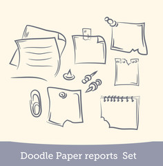 doodle paper reports set
