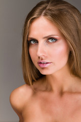 Fototapeta premium portrait of the young woman with beauty face