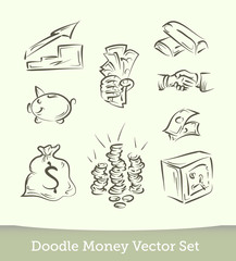 finance doodle set