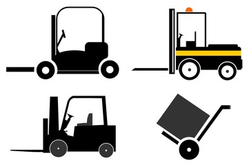 Monte-charges en 4 icônes