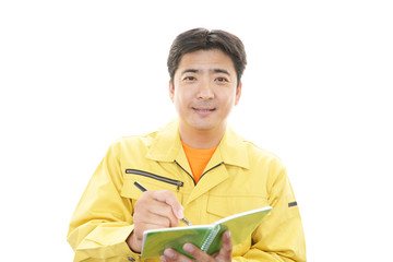 笑顔の労働者