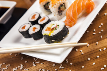 Delicious fresh sushi