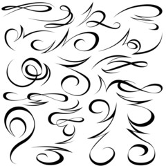 Tribal Swirl Calligraphic Elements