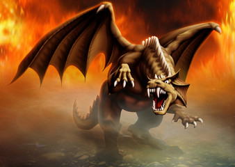 Fototapeta premium dragon attack