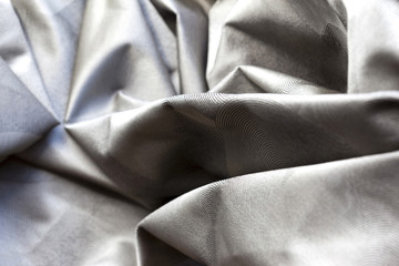 Tissu, soie, ameublement, décoration, froissé, gris