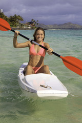 girl with surfski