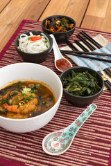 Japanese soup with shrimps