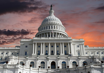 Capitol Dome with Sunrise Sky © trekandphoto