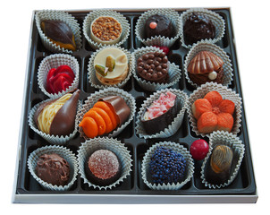 colorful pretty handmade chocolate candies figures