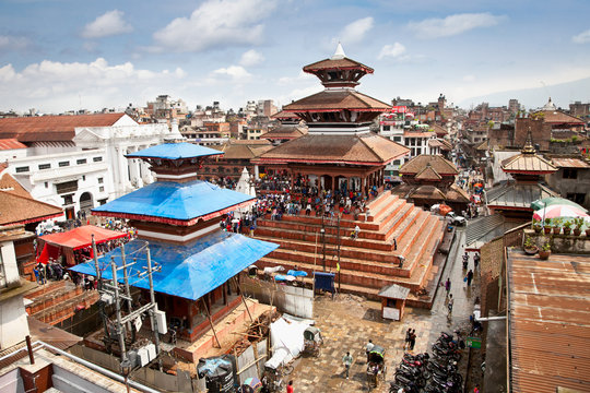Durbar square in  Bhaktapur in Kathmandu valley, Nepal.