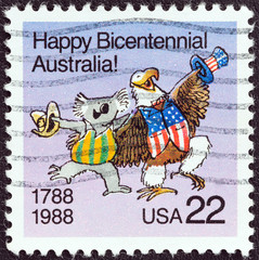 Koala and American Bald Eagle (USA 1988)