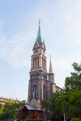 Fototapeta na wymiar Old Catholic church in Budapest
