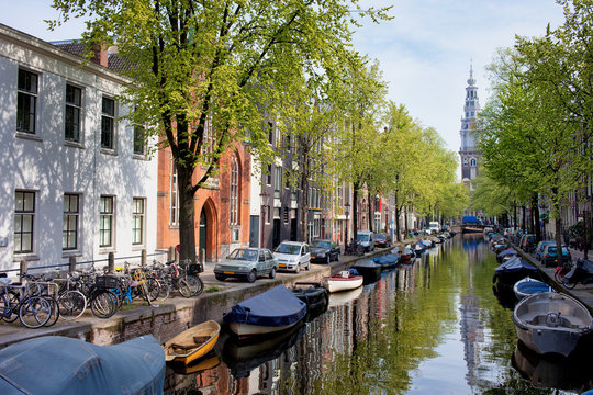 Groenburgwal Canal In Amsterdam