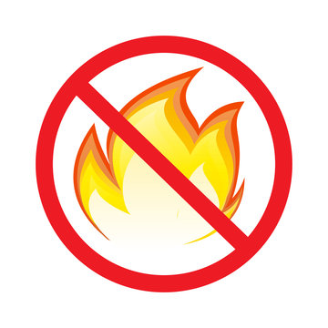 No fire vector sign