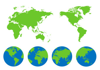 Fototapeta na wymiar World map of vector