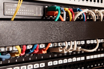 Network panel, switch and cable