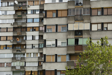 Typical socialistic block in Serbia