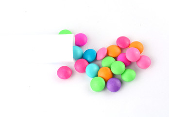 colourful candy isolated on white background