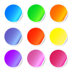 Colorful sticky web icons
