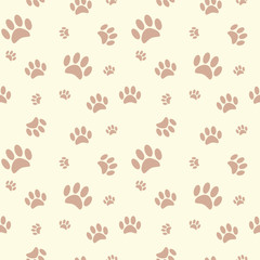 Background with dog paw print and bone
