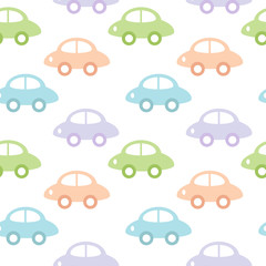 Childish background with cars for baby boy