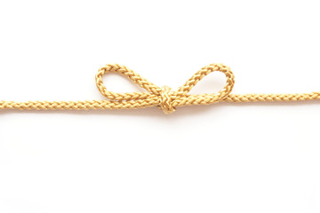 gold rope on white background
