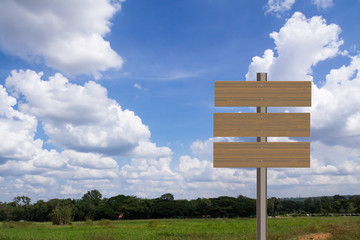 Blank wooden sign
