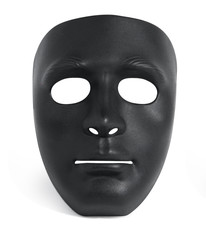 half mask black and white
