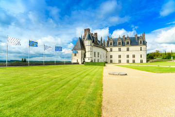 Chateau de Amboise medieval castle, Leonard tomb. Loire, France