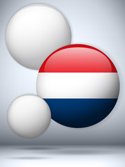 Netherlands Flag Glossy Button