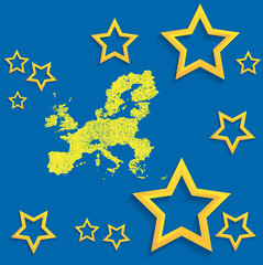 Obraz premium Europäische Union Karte