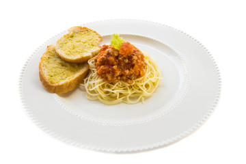 spaghetti with tomato sauce