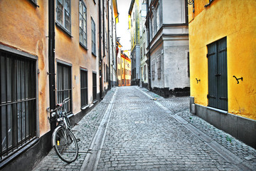 streets of old town . Stockholm