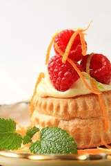 Custard filled vol-au-vent