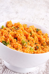 Kisir, Bulgur salad with tomato paste, parsley and onion 