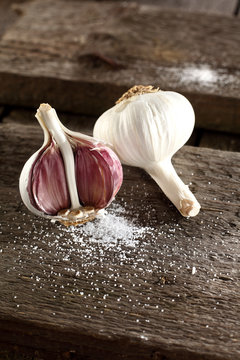 background of garlic
