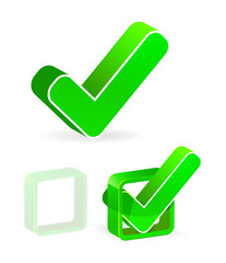 Green check box with check mark