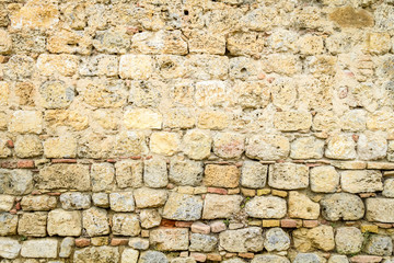 Medieval wall built of stone