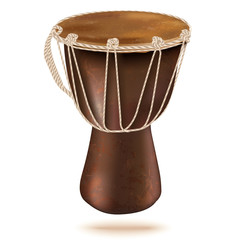 Fototapeta na wymiar Darbuka drum, isolated on white background
