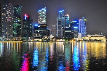 Fototapeta na wymiar Miasta i Marina Bay, Singapur