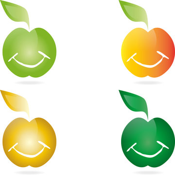 Äpfel, Lächeln, Essen, apple smiley