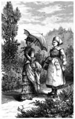 Madame & Servant - Burgess & Peasant - end 19th century