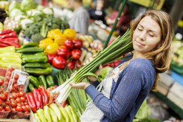 Young woman at the market