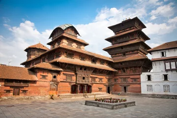Fotobehang Hanuman Dhoka, oud Koninklijk Paleis, Durbar-Vierkant in Katmandu, Ne © Aleksandar Todorovic