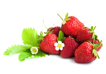 Fresh strawberry on white background