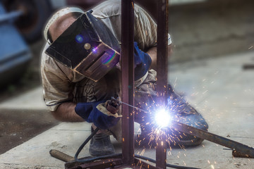 Man Arc welding